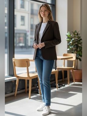 Zara Classic Women's Dark Brown Suit Blazer | NWT